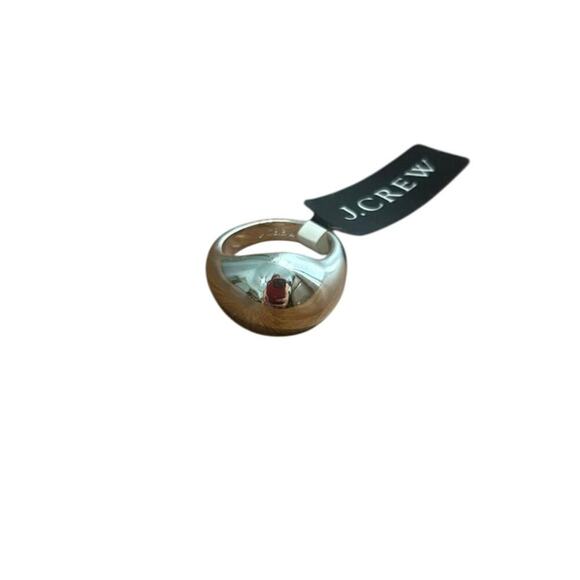 NWT J. Crew Sculptural Orb Ring Size 5 Silver - Picture 2 of 5